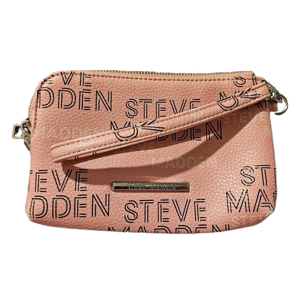 STEVE MADDEN Pink Logo Wristlet Stylish &‎ Chic